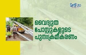 വൈദ്യുത പോസ്റ്റുകളുടെ പുനഃക്രമീകരണം