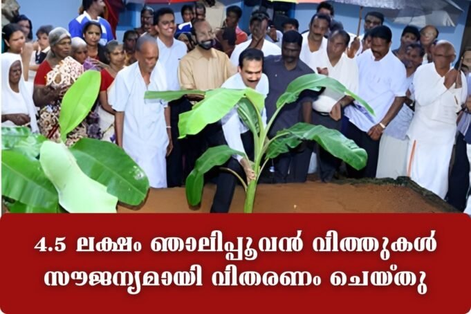 4.5 ലക്ഷം ഞാലിപ്പൂവന് വിത്തുകള് സൗജന്യമായി വിതരണം ചെയ്തു