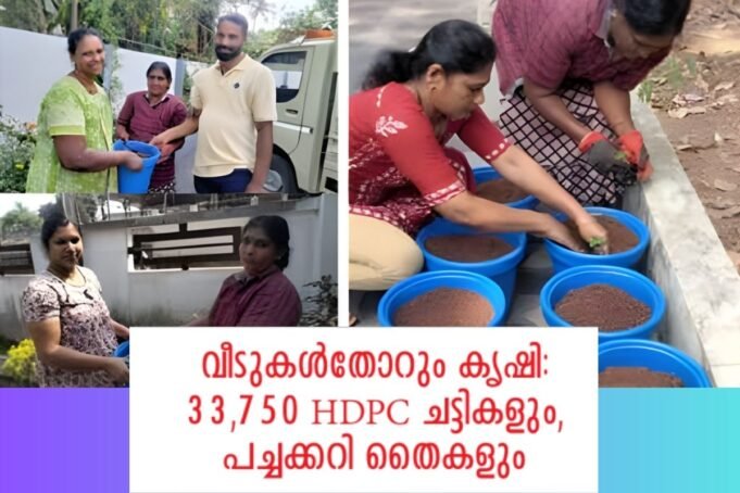 വീടുകള്തോറും കൃഷി: 33,750 HDPC ചട്ടികളും, പച്ചക്കറി തൈകളും സൗജന്യം