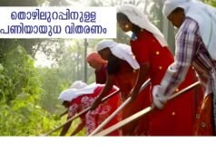 തൊഴിലുറപ്പിനുള്ള പണിയായുധ വിതരണം