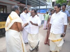 പനങ്ങനാട് പുളിയ്ക്കകര ശ്രീ ദുർഗ്ഗ ഭദ്രാകാളി ക്ഷേത്രത്തിൽ സന്ദർശനം നടത്തി എൻഡിഎ സ്ഥാനാർഥി ബാബു ദിവാകരൻ