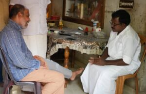 സജികുമാറിനെ വീട്ടിലെത്തി സന്ദര്ശിച്ച് ബാബു ദിവാകരന്