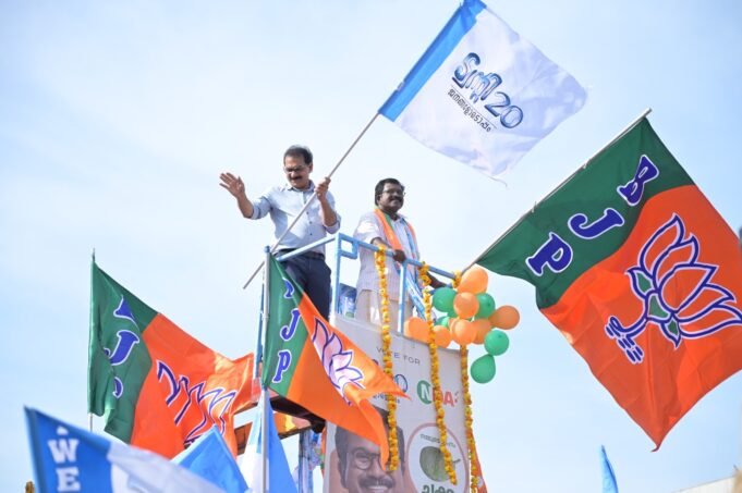 കുന്നത്തുനാട്ടിൽ ആവേശ തിരയിളക്കി എൻഡിഎ കലാശക്കൊട്ട്