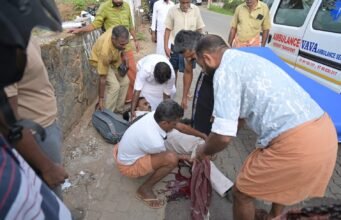 വാഹനാപകത്തിൽ പരിക്കേറ്റയാളെ ആശുപത്രിയിൽ എത്തിക്കാൻ നേതൃത്വം നൽകി എൻഡിഎ സ്ഥാനാർഥി ബാബു ദിവാകരൻ