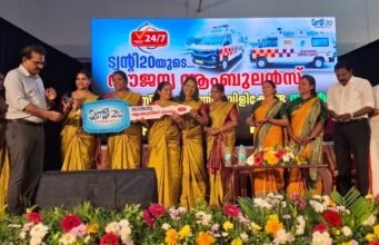 തിരുവാണിയൂരിന് സൗജന്യ ആംബുലന്സ് സേവനവും മൊബൈല് മോര്ച്ചറിയും കൈമാറി ട്വന്റി20